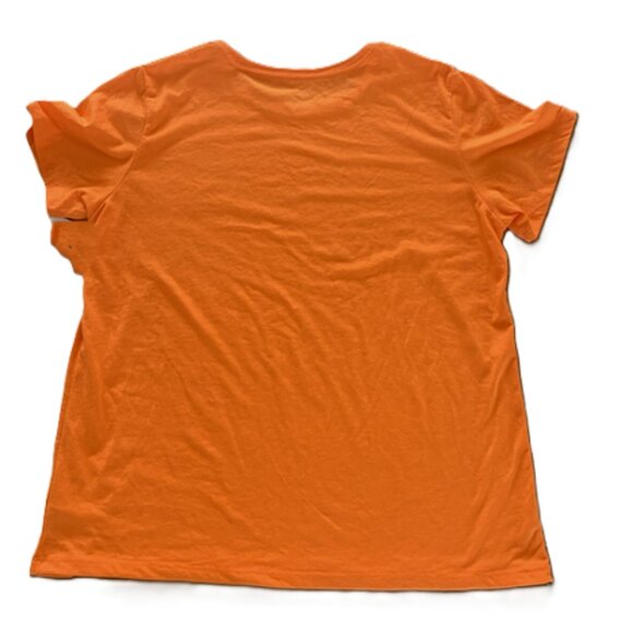 Way To Celebrate Ladies Orange Halloween Shirt With Cat Sitting On Moon XXL (20) - Picture 3 of 4